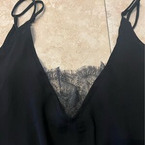 Free people lace and satin tank
